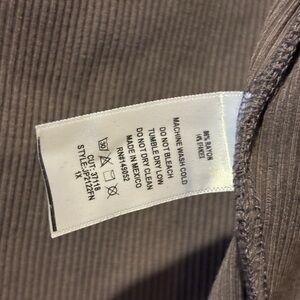 Fashion Nova Taupe Ribbed long sleeve Jumpsuit